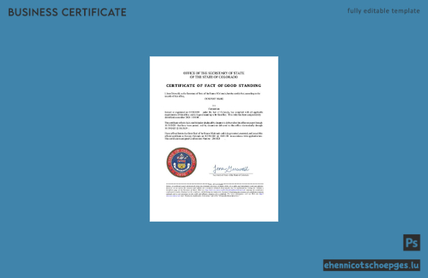 USA Colorado – Unbedenklichkeitsbescheinigung (Word- und PDF-Beispiel)